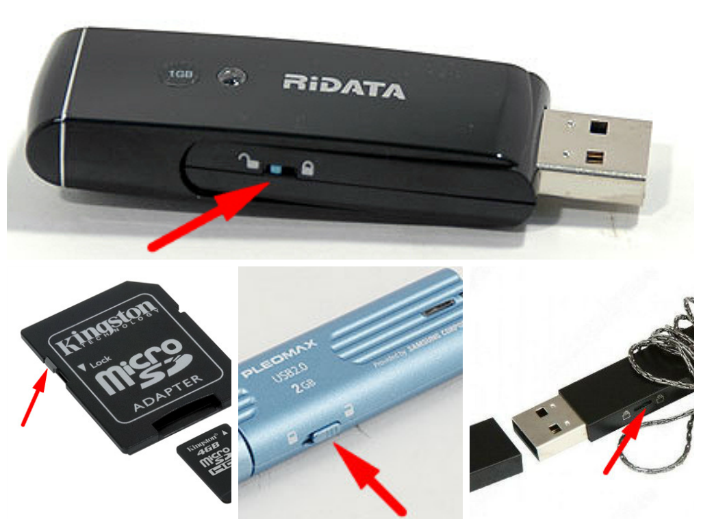 Форматирование защищенного от записи USB флэш-накопителя
